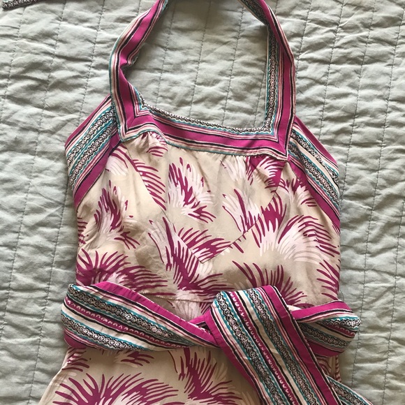 Early 2000s Betsey Johnson silk halter print dress - Picture 2 of 11